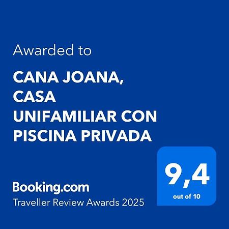 Cana Joana, Casa Unifamiliar Con Piscina Privada Хавеа Экстерьер фото